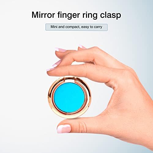 [2 מארז] עגול מראה עיצוב טלפון סלולרי טבעת מחזיק מעמד, 360 תואר סיבוב 180 תוארמתכוונן אצבע טבעת רגלית
